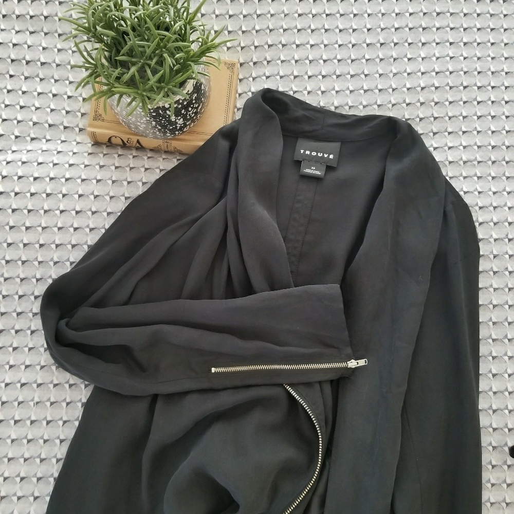 Trouve Drape Front Asymmetrical Jacket - image 1